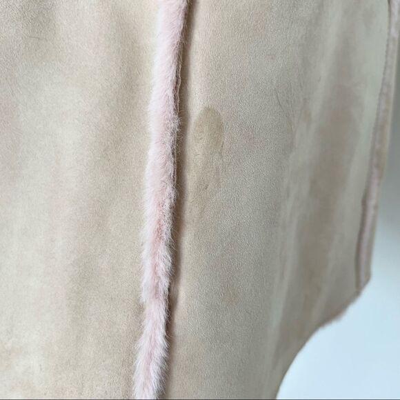UGG Australia Pink shearling Poncho w/ Hand Pockets SM - Picture 5 of 10